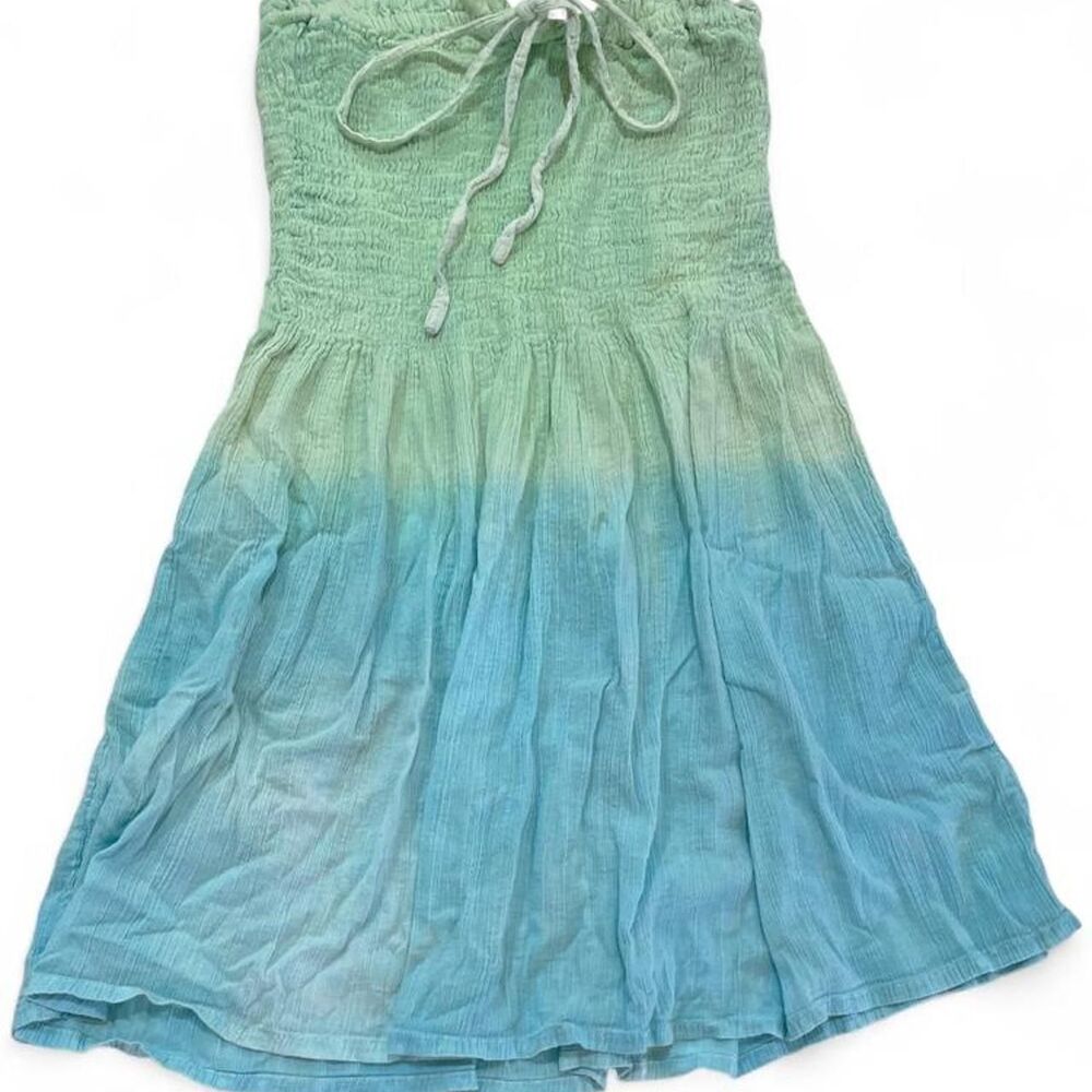 American-vintage Women's Green and Blue Dress